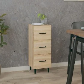 Aparador madera contrachapada color roble Sonoma 34,5x34x90 cm de vidaXL, Aparadores - Ref: Foro24-812351, Precio: 59,64 €, D...