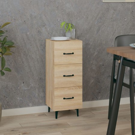 Aparador madera contrachapada color roble Sonoma 34,5x34x90 cm de vidaXL, Aparadores - Ref: Foro24-812351, Precio: 60,42 €, D...