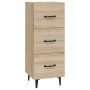Aparador madera contrachapada color roble Sonoma 34,5x34x90 cm de vidaXL, Aparadores - Ref: Foro24-812351, Precio: 60,42 €, D...