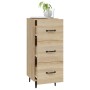 Aparador madera contrachapada color roble Sonoma 34,5x34x90 cm de vidaXL, Aparadores - Ref: Foro24-812351, Precio: 60,42 €, D...