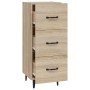Aparador madera contrachapada color roble Sonoma 34,5x34x90 cm de vidaXL, Aparadores - Ref: Foro24-812351, Precio: 60,42 €, D...