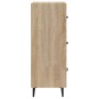 Aparador madera contrachapada color roble Sonoma 34,5x34x90 cm de vidaXL, Aparadores - Ref: Foro24-812351, Precio: 60,42 €, D...