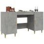 Betongrauer Sperrholzschreibtisch 140x50x75 cm von vidaXL, Schreibtische - Ref: Foro24-812766, Preis: 102,51 €, Rabatt: %