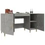 Betongrauer Sperrholzschreibtisch 140x50x75 cm von vidaXL, Schreibtische - Ref: Foro24-812766, Preis: 102,51 €, Rabatt: %