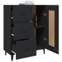 Aparador de madera contrachapada negro 69,5x34x90 cm de vidaXL, Aparadores - Ref: Foro24-812232, Precio: 86,01 €, Descuento: %