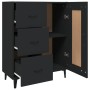 Aparador de madera contrachapada negro 69,5x34x90 cm de vidaXL, Aparadores - Ref: Foro24-812232, Precio: 86,01 €, Descuento: %