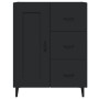 Aparador de madera contrachapada negro 69,5x34x90 cm de vidaXL, Aparadores - Ref: Foro24-812232, Precio: 86,01 €, Descuento: %