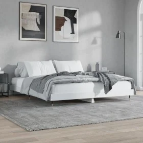 Estructura de cama madera de ingeniería blanca 180x200 cm de vidaXL, Camas y somieres - Ref: Foro24-832117, Precio: 125,36 €,...