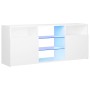 Mueble para TV con luces LED blanco 120x30x50 cm de vidaXL, Muebles TV - Ref: Foro24-804301, Precio: 84,85 €, Descuento: %