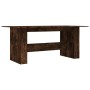 Mesa de comedor madera de ingeniería roble ahumado 180x90x76 cm en Mesas de comedor | Comprar online en Foru.es