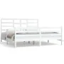 Estructura de cama madera maciza blanco Supe King 180x200 cm de vidaXL, Camas y somieres - Ref: Foro24-3105876, Precio: 157,8...