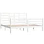 Estructura de cama madera maciza blanco Supe King 180x200 cm de vidaXL, Camas y somieres - Ref: Foro24-3105876, Precio: 157,8...