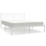 Estructura de cama con cabecero metal blanca 160x200 cm de vidaXL, Camas y somieres - Ref: Foro24-350934, Precio: 102,68 €, D...
