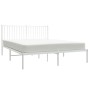 Estructura de cama con cabecero metal blanca 160x200 cm de vidaXL, Camas y somieres - Ref: Foro24-350934, Precio: 102,68 €, D...