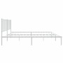 Estructura de cama con cabecero metal blanca 160x200 cm de vidaXL, Camas y somieres - Ref: Foro24-350934, Precio: 102,68 €, D...