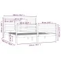 Estructura de cama madera maciza blanco Supe King 180x200 cm de vidaXL, Camas y somieres - Ref: Foro24-3105876, Precio: 157,8...