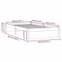 Estructura de cama madera maciza 100x200 cm de vidaXL, Camas y somieres - Ref: Foro24-814939, Precio: 124,42 €, Descuento: %