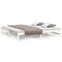 Sofá cama extraíble madera maciza de pino blanco 2x(90x200) cm de vidaXL, Camas y somieres - Ref: Foro24-823405, Precio: 128,...