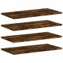 Estantes pared 4 uds madera ingeniería roble humo 60x30x1,5 cm en Estanterías | Comprar online en Foru.es