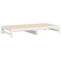 Sofá cama extraíble madera maciza de pino blanco 2x(90x200) cm de vidaXL, Camas y somieres - Ref: Foro24-823405, Precio: 128,...