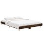 Estructura de cama madera de ingeniería roble ahumado 135x190cm de vidaXL, Camas y somieres - Ref: Foro24-832082, Precio: 100...