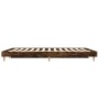 Estructura de cama madera de ingeniería roble ahumado 135x190cm de vidaXL, Camas y somieres - Ref: Foro24-832082, Precio: 100...