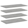 Estantes pared 4 uds madera ingeniería gris Sonoma 80x40x1,5 cm en Estanterías | Comprar online en Foru.es