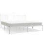 Estructura de cama de metal con cabecero blanco 183x213 cm de vidaXL, Camas y somieres - Ref: Foro24-350936, Precio: 90,65 €,...