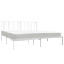 Estructura de cama de metal con cabecero blanco 183x213 cm de vidaXL, Camas y somieres - Ref: Foro24-350936, Precio: 90,65 €,...