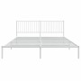 Estructura de cama de metal con cabecero blanco 183x213 cm de vidaXL, Camas y somieres - Ref: Foro24-350936, Precio: 90,65 €,...