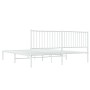 Estructura de cama de metal con cabecero blanco 183x213 cm de vidaXL, Camas y somieres - Ref: Foro24-350936, Precio: 90,65 €,...