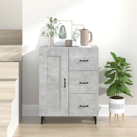 Aparador de madera contrachapada gris hormigón 69,5x34x90 cm de vidaXL, Aparadores - Ref: Foro24-812235, Precio: 82,00 €, Des...