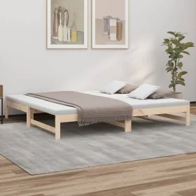 Sofá cama extraíble madera maciza de pino 2x(80x200) cm de vidaXL, Camas y somieres - Ref: Foro24-823409, Precio: 126,61 €, D...