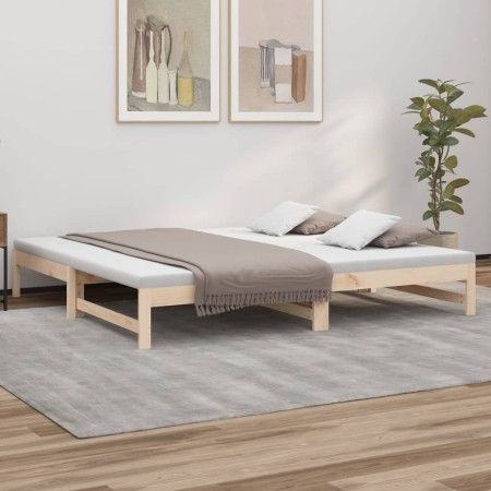 Sofá cama extraíble madera maciza de pino 2x(80x200) cm de vidaXL, Camas y somieres - Ref: Foro24-823409, Precio: 128,21 €, D...