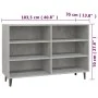 Concrete gray plywood sideboard 103.5x35x70 cm by vidaXL, Sideboards - Ref: Foro24-806044, Price: 64,65 €, Discount: %