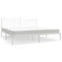 Estructura de cama de metal con cabecero blanco 193x203 cm de vidaXL, Camas y somieres - Ref: Foro24-350937, Precio: 91,52 €,...