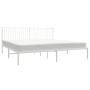 Estructura de cama de metal con cabecero blanco 193x203 cm de vidaXL, Camas y somieres - Ref: Foro24-350937, Precio: 91,52 €,...