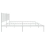 Estructura de cama de metal con cabecero blanco 193x203 cm de vidaXL, Camas y somieres - Ref: Foro24-350937, Precio: 91,52 €,...