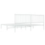 Estructura de cama de metal con cabecero blanco 193x203 cm de vidaXL, Camas y somieres - Ref: Foro24-350937, Precio: 91,52 €,...
