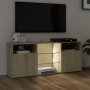Armario TV con luces LED roble Sonoma 120x30x50 cm de vidaXL, Muebles TV - Ref: Foro24-804304, Precio: 91,85 €, Descuento: %