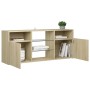Armario TV con luces LED roble Sonoma 120x30x50 cm de vidaXL, Muebles TV - Ref: Foro24-804304, Precio: 91,85 €, Descuento: %