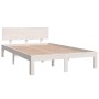 Estructura de cama madera maciza de pino blanco 120x200 cm de vidaXL, Camas y somieres - Ref: Foro24-810491, Precio: 123,29 €...