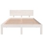Estructura de cama madera maciza de pino blanco 120x200 cm de vidaXL, Camas y somieres - Ref: Foro24-810491, Precio: 123,29 €...