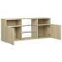 Armario TV con luces LED roble Sonoma 120x30x50 cm de vidaXL, Muebles TV - Ref: Foro24-804304, Precio: 91,85 €, Descuento: %