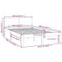 Estructura de cama madera maciza de pino blanco 120x200 cm de vidaXL, Camas y somieres - Ref: Foro24-810491, Precio: 123,29 €...