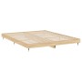 Estructura de cama madera de ingeniería roble Sonoma 160x200 cm de vidaXL, Camas y somieres - Ref: Foro24-832128, Precio: 130...
