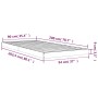 Estructura de cama madera maciza de pino blanco 90x200 cm de vidaXL, Camas y somieres - Ref: Foro24-823460, Precio: 58,54 €, ...