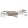 Sofá cama extraíble madera maciza de pino blanco 2x(80x200) cm de vidaXL, Camas y somieres - Ref: Foro24-823410, Precio: 129,...