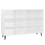 Aparador de madera contrachapada blanco brillo 103,5x35x70 cm de vidaXL, Aparadores - Ref: Foro24-806046, Precio: 64,71 €, De...