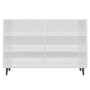 Aparador de madera contrachapada blanco brillo 103,5x35x70 cm de vidaXL, Aparadores - Ref: Foro24-806046, Precio: 64,71 €, De...